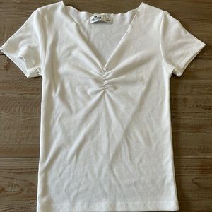 White V-neck Shirt